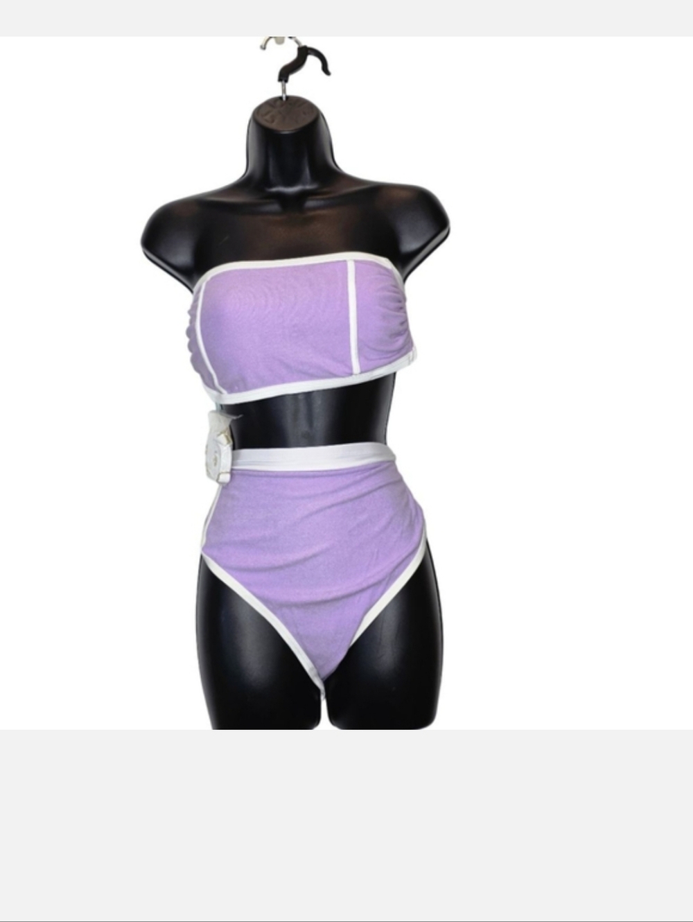 Kona Sol Purple & White Bikini Swimsuit Women's Size 2X - Picture 5 of 5